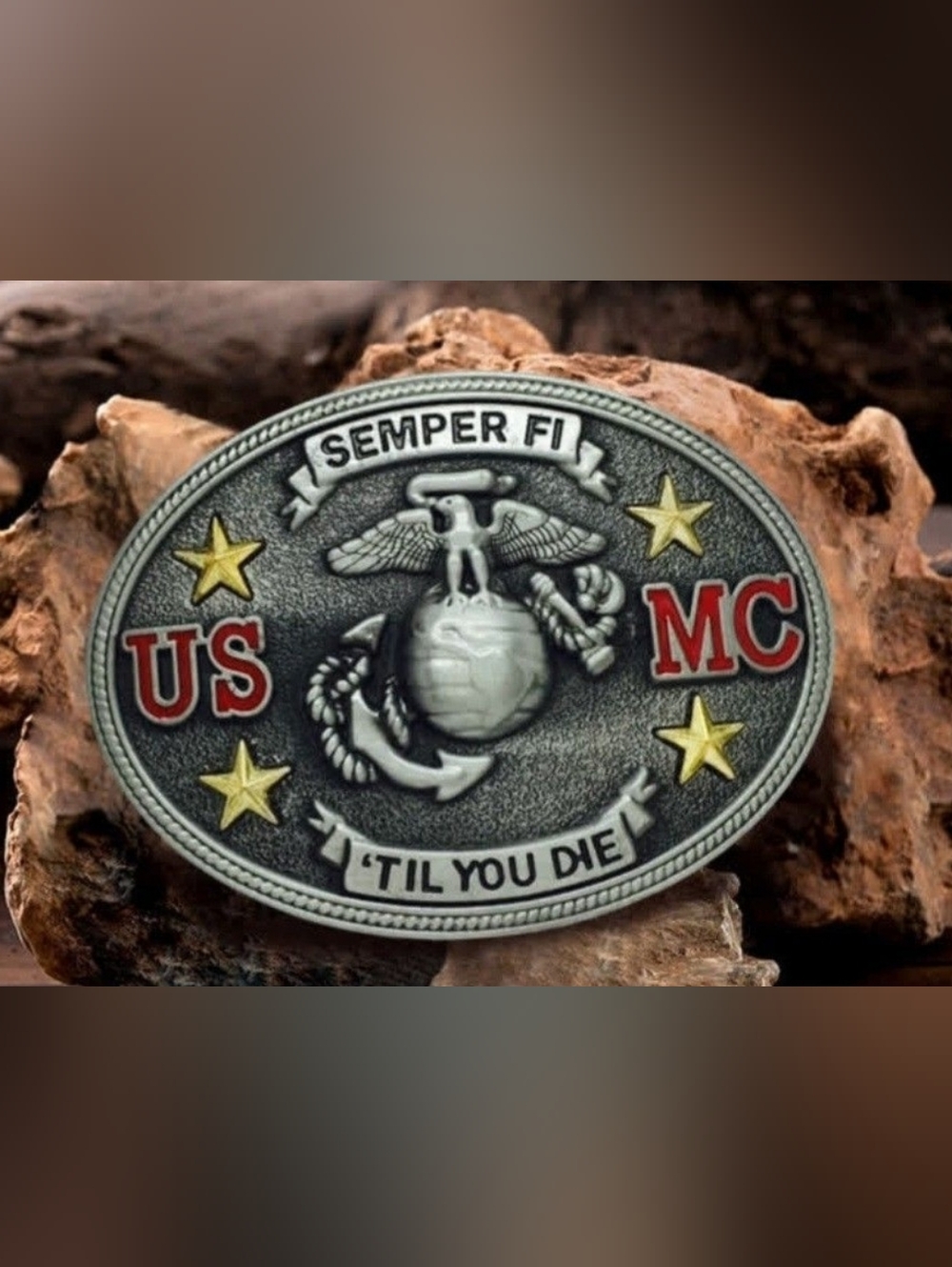 USMC Marine Corps signet belt buckle approximately 3" Others Available